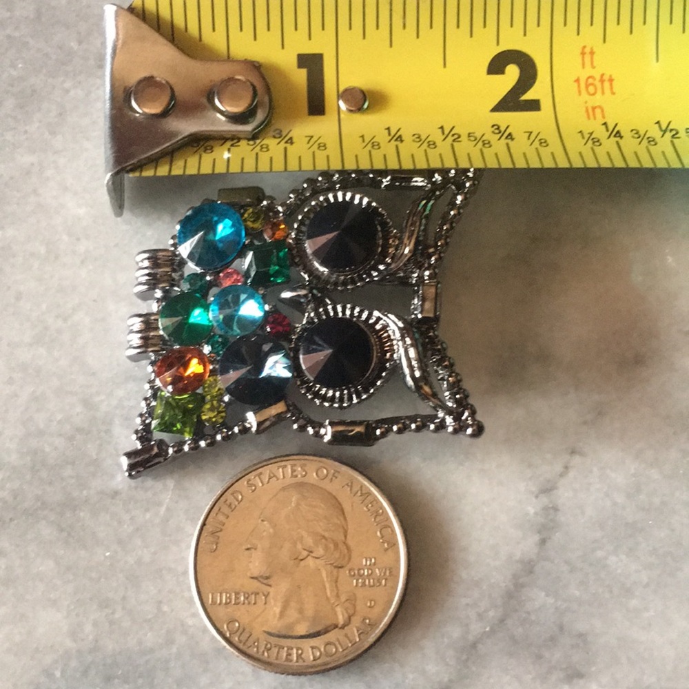 Gemstone Owl Brooch - Picture 8 of 16
